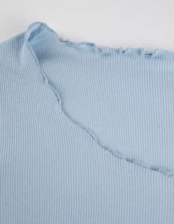 Discount Langarmshirt - Muschelsaum - Damen Langarmshirts