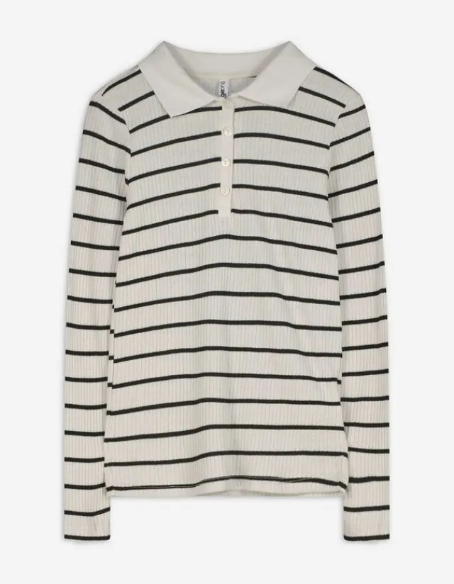 Discount Langarmshirt - Rippenstruktur - Damen Langarmshirts