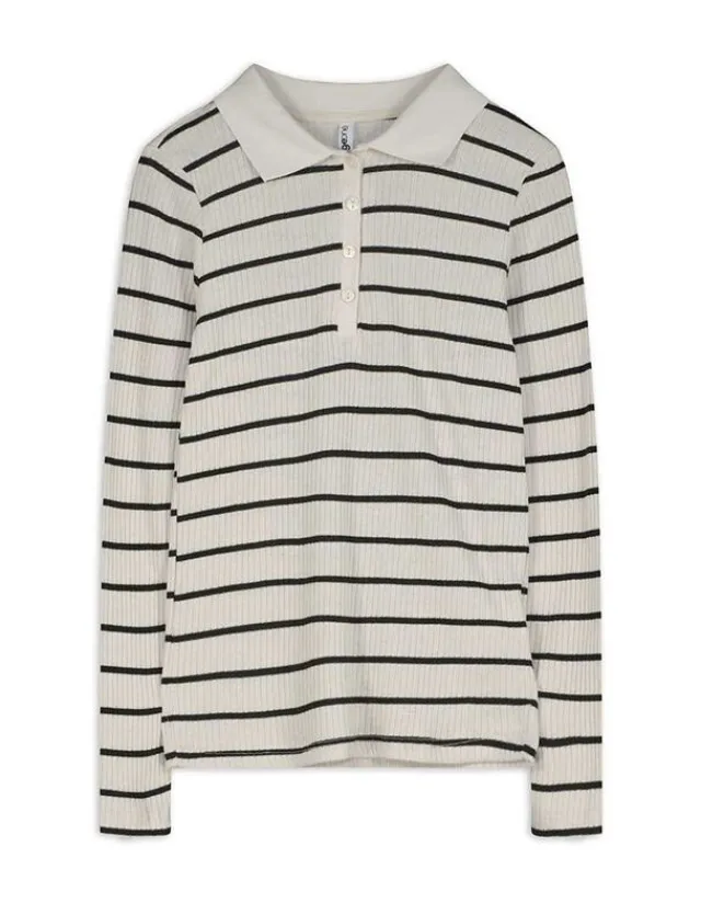 Discount Langarmshirt - Rippenstruktur - Damen Langarmshirts