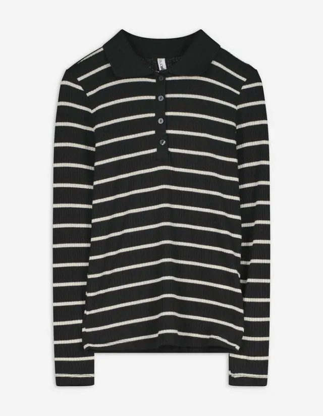Sale Langarmshirt - Rippenstruktur - Damen Langarmshirts