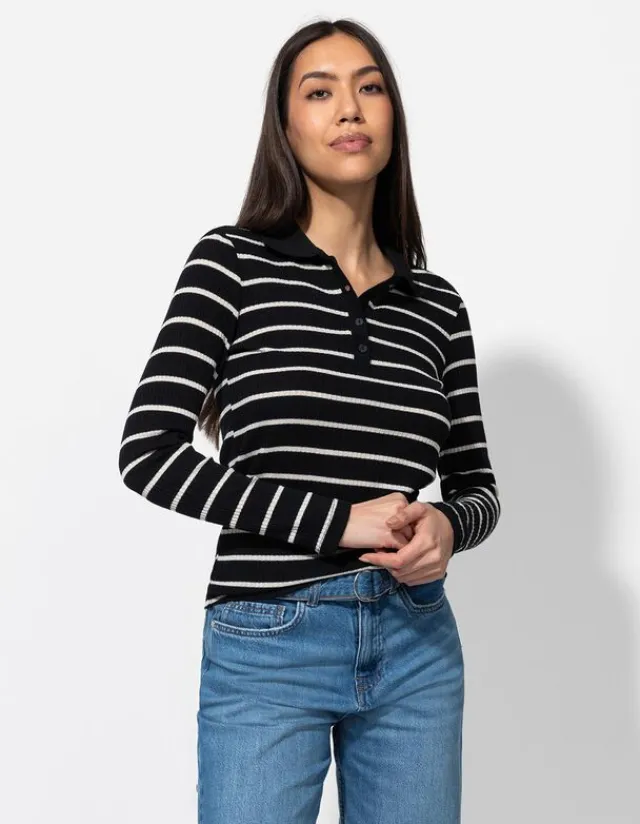 Sale Langarmshirt - Rippenstruktur - Damen Langarmshirts