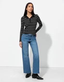 Sale Langarmshirt - Rippenstruktur - Damen Langarmshirts