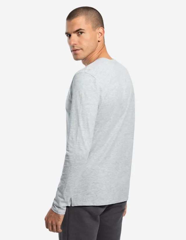 Outlet Langarmshirt - Rundhals-Ausschnitt - Herren Langarmshirts