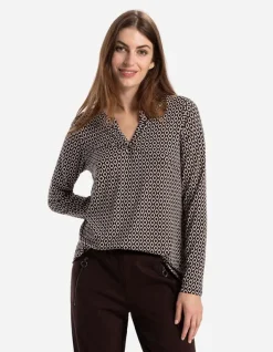 Clearance Langarmshirt - Serafino-Ausschnitt - Damen Langarmshirts