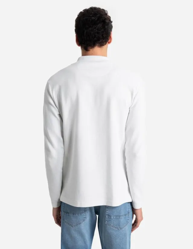 Best Pololangarmshirt - Reißverschluss - Herren Langarmshirts