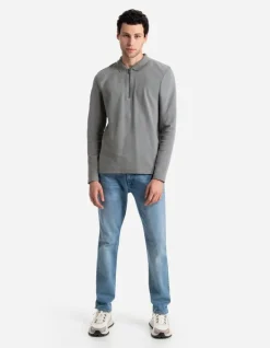 Online Pololangarmshirt - Reißverschluss - Herren Langarmshirts