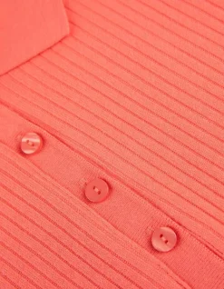 Sale Poloshirt - Rippenstruktur - Damen Langarmshirts