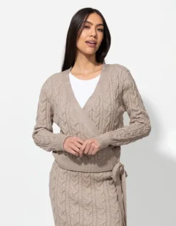 Online Pullover - Wickeloptik - Damen Strickjacken