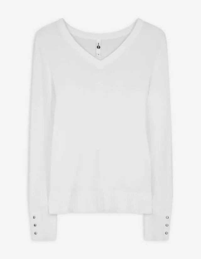 Best Pullover - Zierknöpfe - Damen Pullover