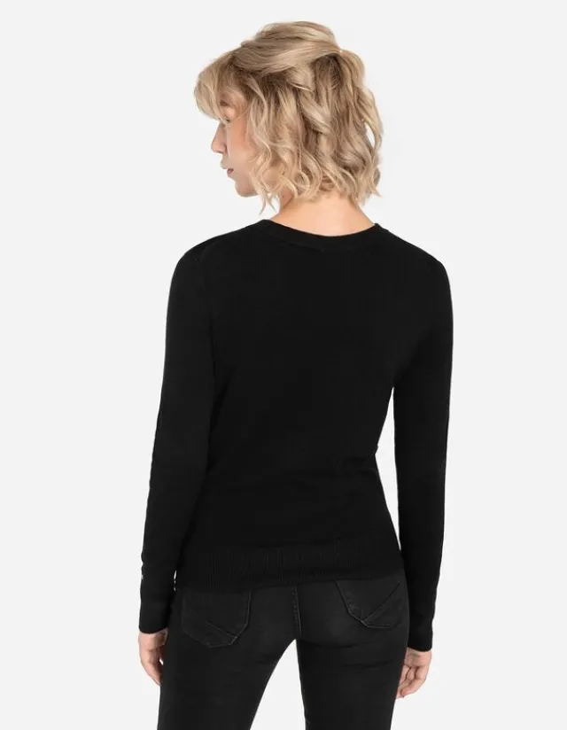 Best Pullover - Zierknöpfe - Damen Pullover