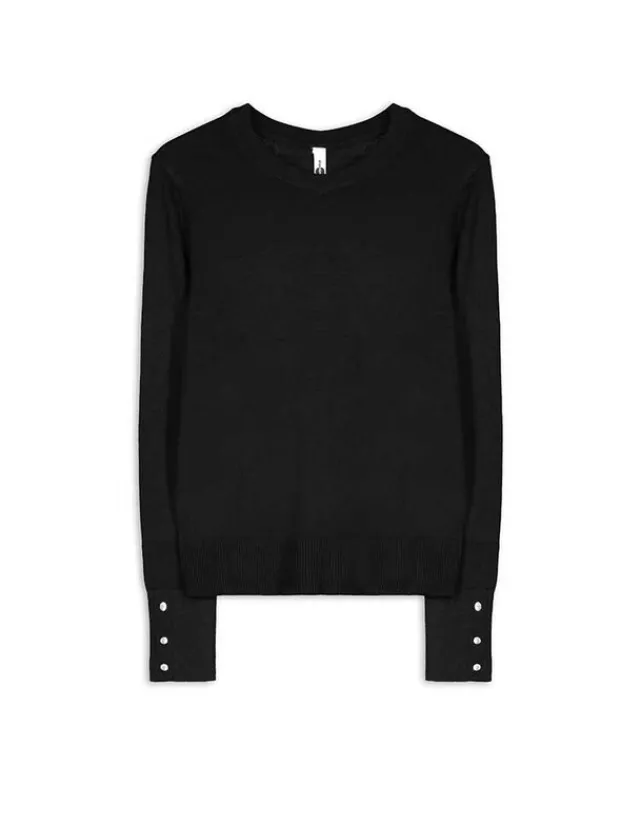 Best Pullover - Zierknöpfe - Damen Pullover
