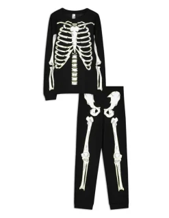 Hot Pyjama Set aus Langarmshirt und Hose - Leuchtet im Dunklen - Kinder Jungenkleidung