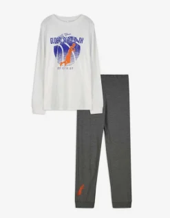 Hot Pyjama Set aus Langarmshirt und Hose - Print - Kinder Jungenkleidung