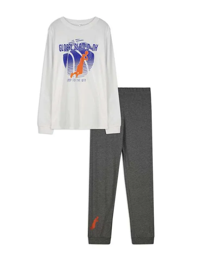 Hot Pyjama Set aus Langarmshirt und Hose - Print - Kinder Jungenkleidung