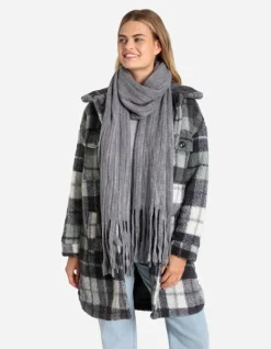 Discount Schal - Fransen an den Abschl&uuml;ssen Damen Accessoires