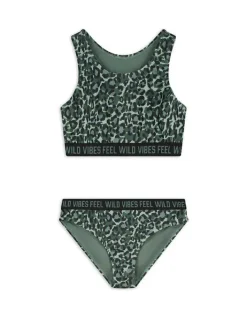 New Set aus Bikinitop und Bikinislip - Leopardenmuster - Kinder Mädchenkleidung