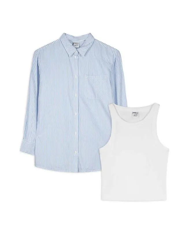 Fashion Set aus Top und Bluse - Streifen - Kinder Mädchenkleidung