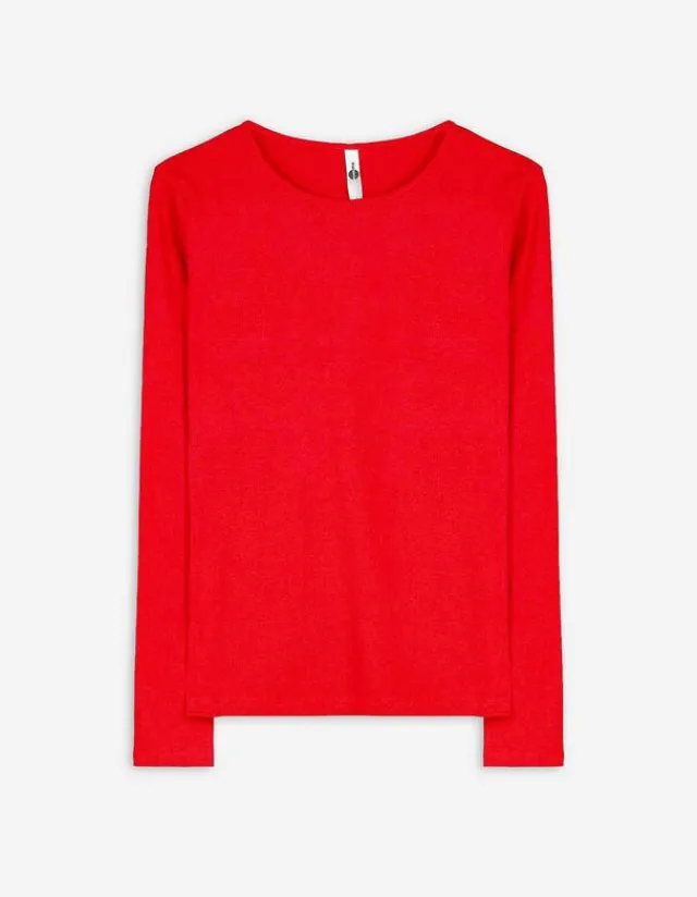 Discount Shirt - Rippenstruktur - Damen Langarmshirts