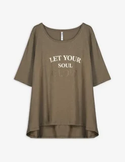 Hot Shirt - Ziersteine - Damen Langarmshirts