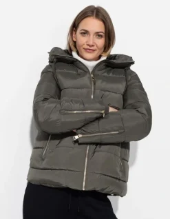 New Steppjacke - Tunnelzug am Saum - Damen Jacken
