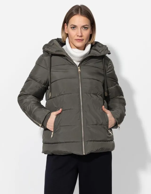 New Steppjacke - Tunnelzug am Saum - Damen Jacken