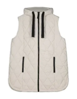 Fashion Steppweste - Kapuze - Damen Westen