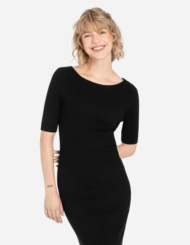 New Strickkleid - U-Ausschnitt - Damen Kleider