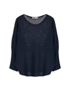 Fashion Strickpullover - &Uuml;berschnittene &Auml;rmel - Damen Pullover