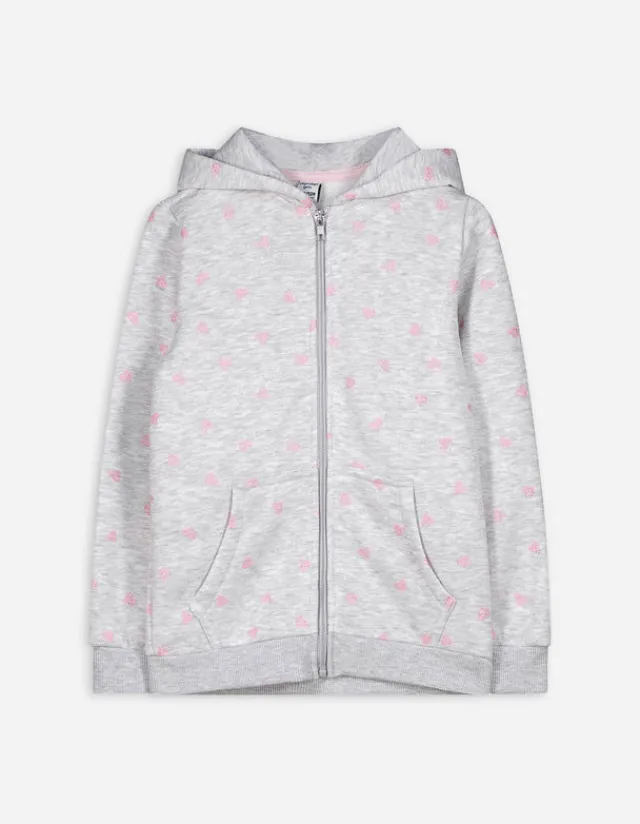 Sale Sweatjacke - Allover-Print Kinder Mädchenkleidung