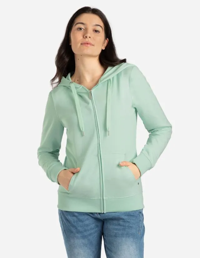 Discount Sweatjacke - Kapuze mit Tunnelzug - Damen Sweatjacken