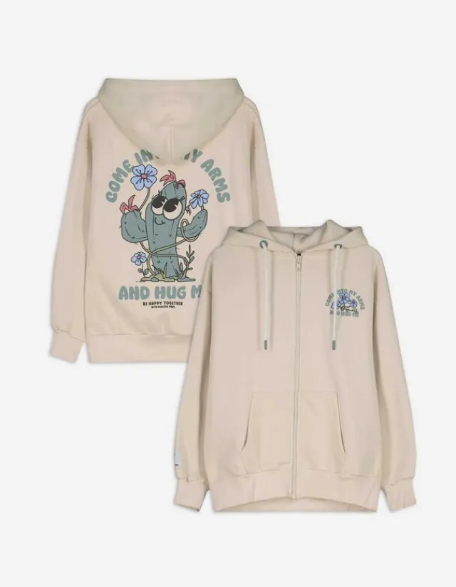 New Sweatjacke - Rückenprint - Damen Sweatjacken