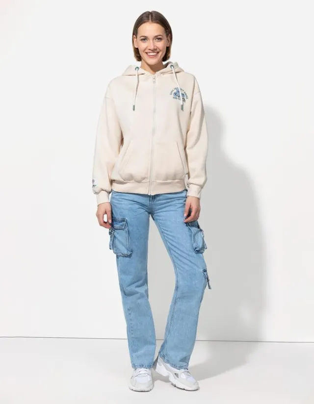 New Sweatjacke - Rückenprint - Damen Sweatjacken