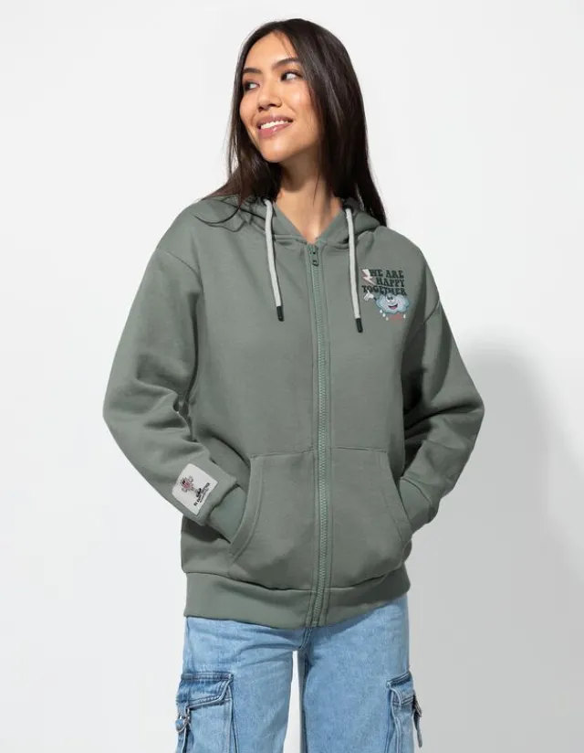Hot Sweatjacke - Rückenprint - Damen Sweatjacken