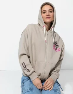 Clearance Sweatjacke - R&uuml;ckenprint - Damen Sweatjacken