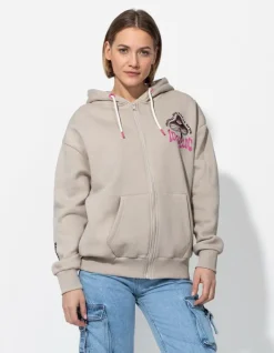 Clearance Sweatjacke - R&uuml;ckenprint - Damen Sweatjacken