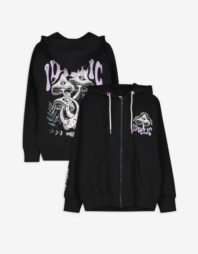 New Sweatjacke - Rückenprint - Damen Sweatjacken