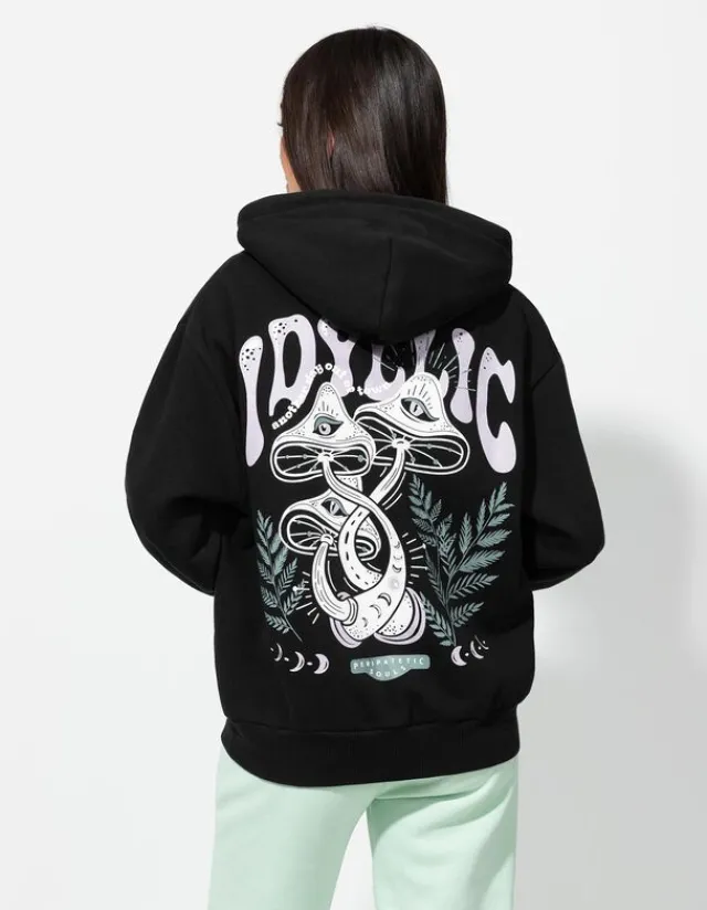 New Sweatjacke - Rückenprint - Damen Sweatjacken