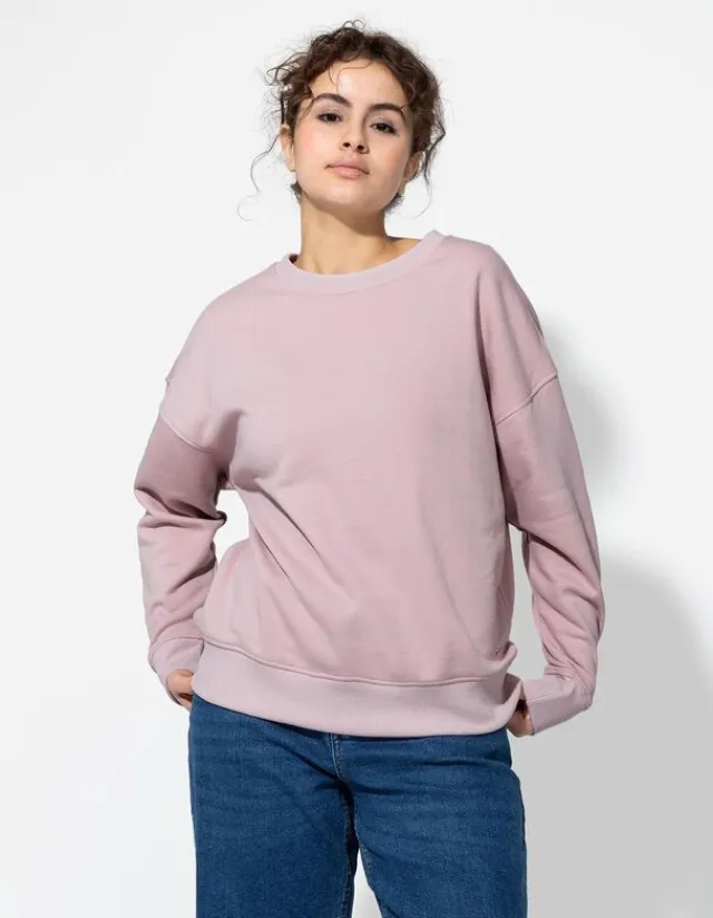 Fashion Sweatshirt - Gerippte Abschlüsse - Damen Sweatshirts