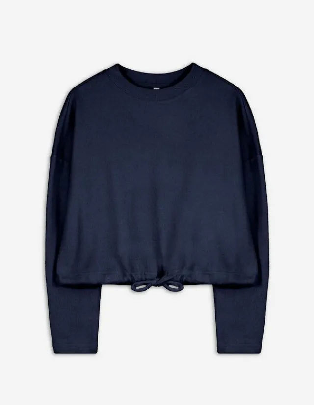 New Sweatshirt - Tunnelzug am Saum - Damen Sweatshirts