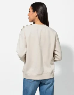Outlet Sweatshirt - Zierkn&ouml;pfe - Damen Sweatshirts