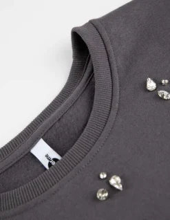 New Sweatshirt - Ziersteine - Damen Sweatshirts