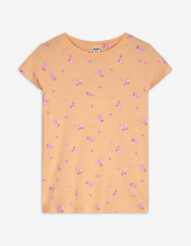 Discount T-Shirt - Allover-Print - Kinder Mädchenkleidung