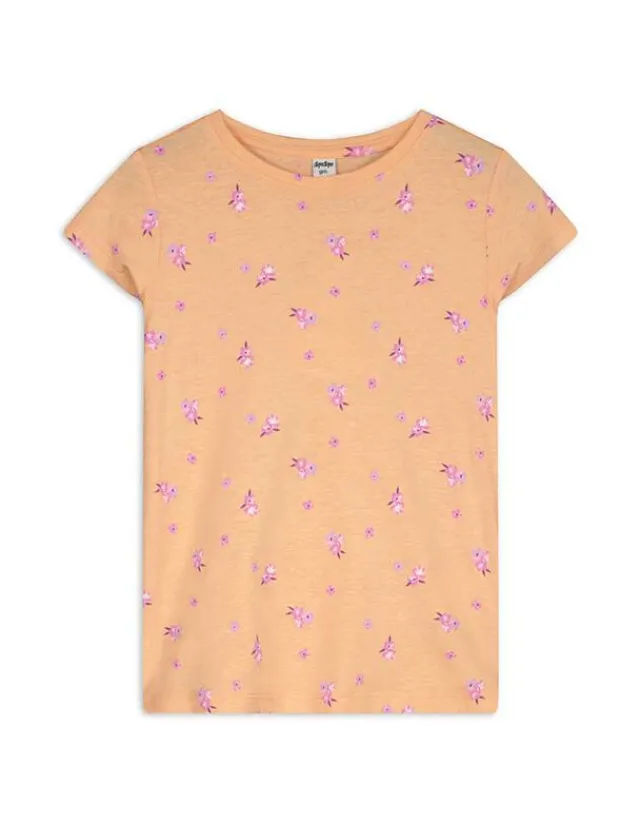 Discount T-Shirt - Allover-Print - Kinder Mädchenkleidung