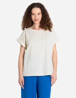 Hot T-Shirt - &Auml;rmel mit fixiertem Aufschlag Damen Blusen