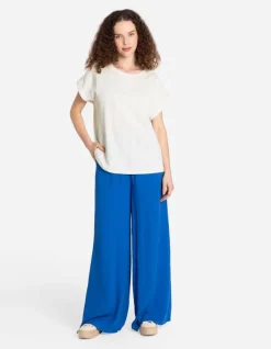 Hot T-Shirt - Ärmel mit fixiertem Aufschlag Damen Blusen