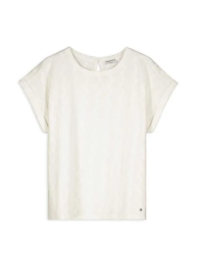Hot T-Shirt - Ärmel mit fixiertem Aufschlag Damen Blusen