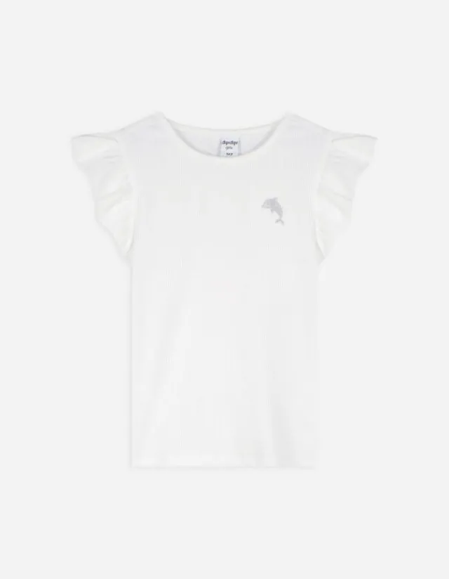 Clearance T-Shirt - Ärmel mit Volants Kinder Mädchenkleidung