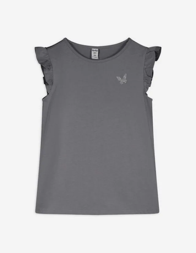 Online T-Shirt - Ärmel mit Volants - Kinder Mädchenkleidung