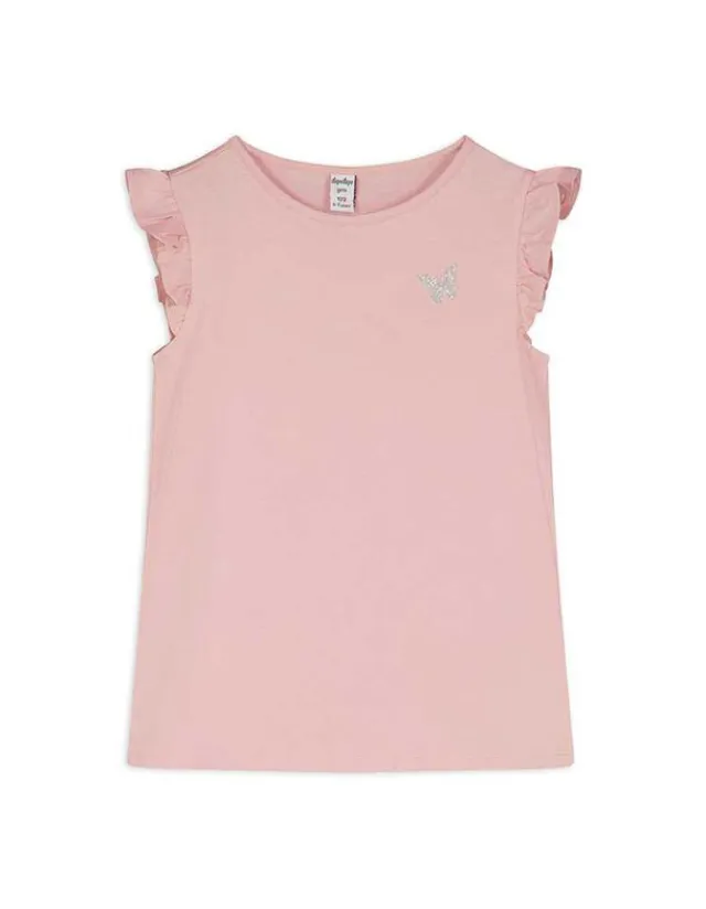 Best T-Shirt - Ärmel mit Volants - Kinder Mädchenkleidung