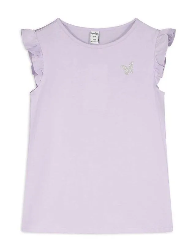 Best T-Shirt - Ärmel mit Volants - Kinder Mädchenkleidung